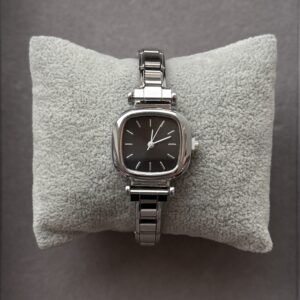 Silver & Black Watch