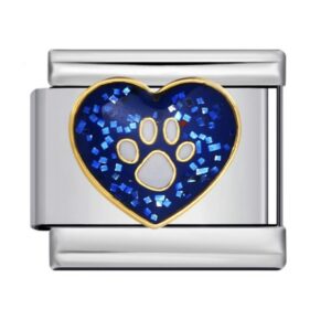 Blue Paw Heart